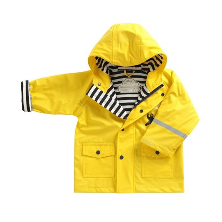 Autumn and Winter Pu Printed Rainoutwear Export Cotton Lined Cold-Proof and Warm Kidsren's Outwear Reflective Windproof Leather Rainoutwear