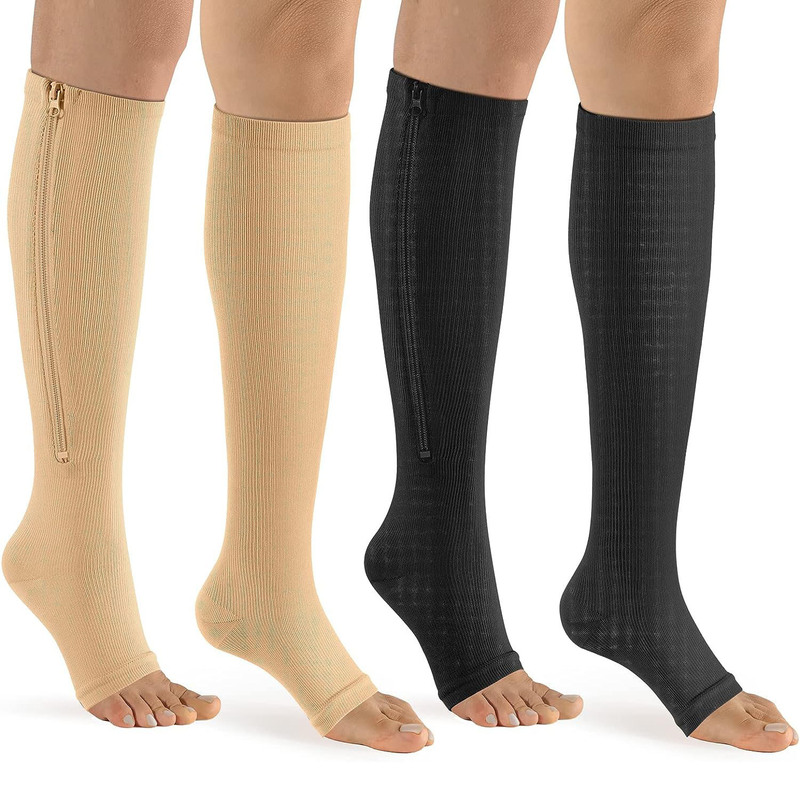 Zipper Socks Pressure Socks Sports Compression Socks Beautiful Leg Socks Zip Sox Running Socks Sports Socks