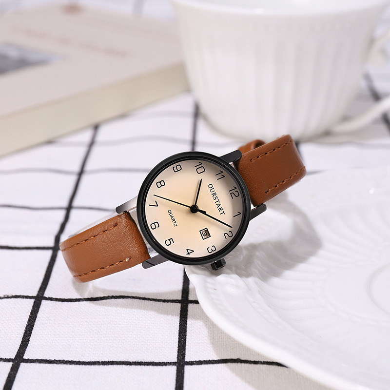 new student watch women‘s wholesale decorative calendar live broadcast fashion simple quartz belt women‘s watch women‘s watch