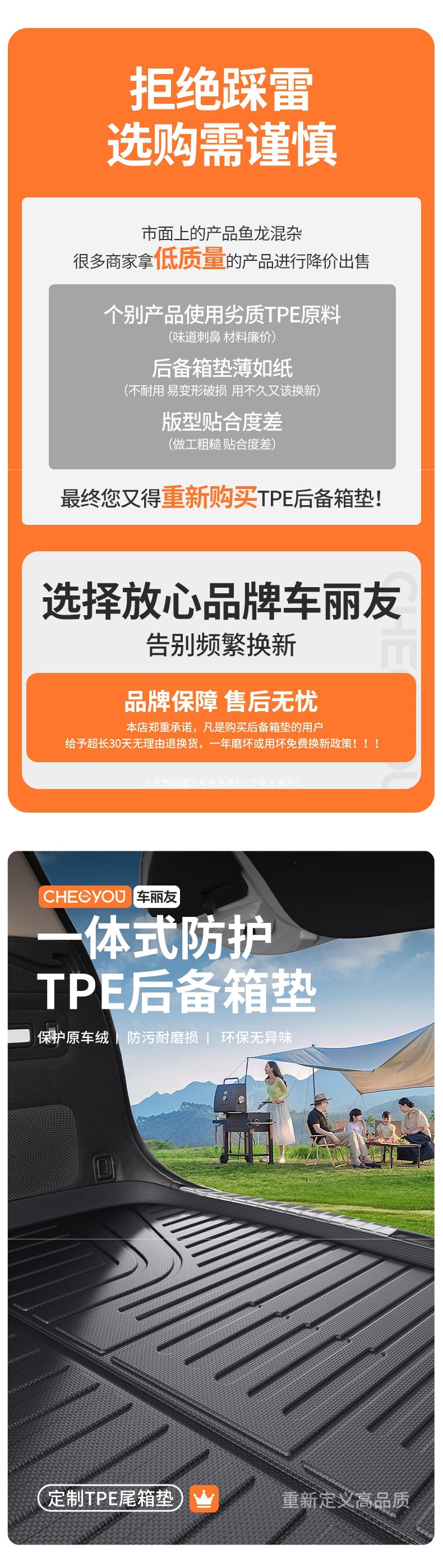 Suitable for MG4 trunk mat TPE lower layer, 26 types of car accessories and parts