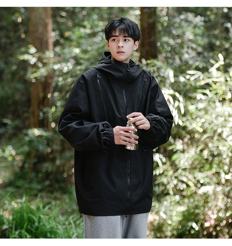 Autumn New Outdoor Mountaineering Clothing Waterproof Stormtrooper and Women's Same Style Multi Zipper workwear Jacket_voghion.com
