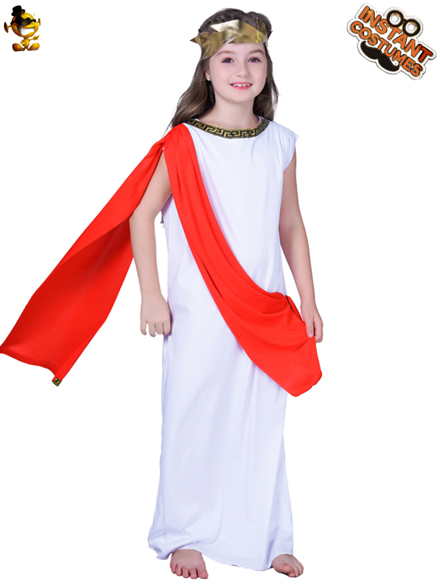 De los niños de la muchacha griega anciano diosa traje de la mascarada etapa rendimiento traje de Halloween Cosplay traje image 1