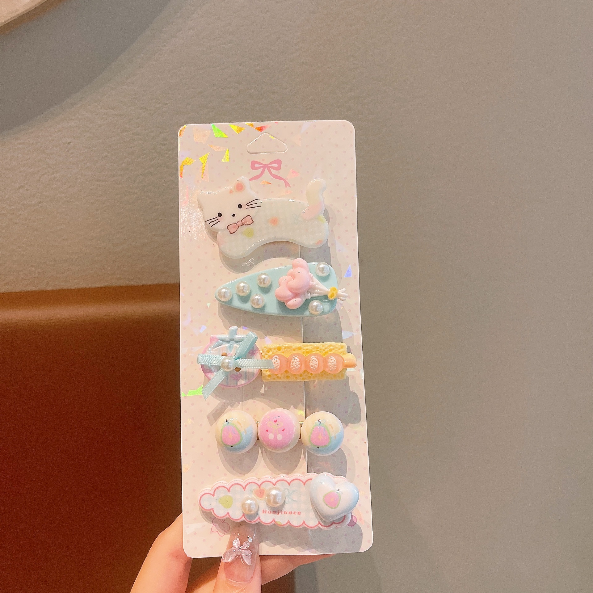 Flores coreanas para niños arco clip