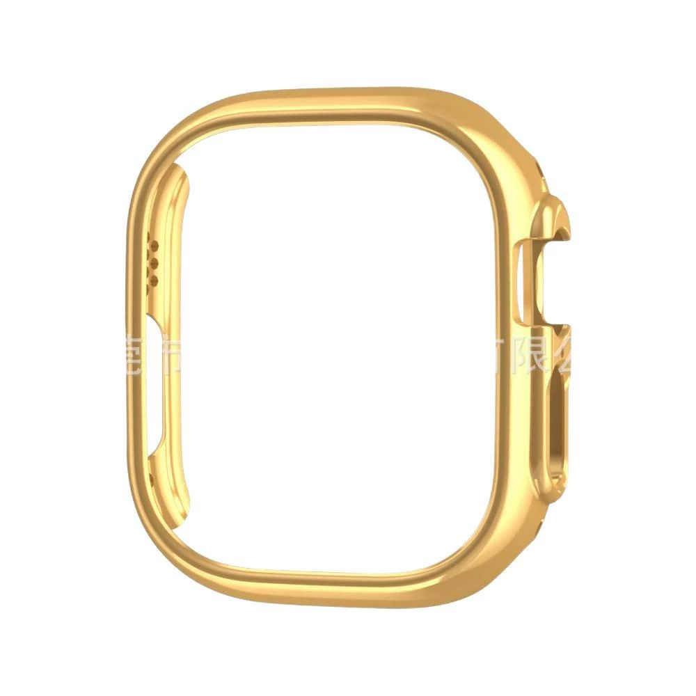 Подходит для Apple Watch s4 s5 s6 s7 s8 s9 s10 iWatch, электропокрытый полупрозрачный каркас, полый ультра тонкий защитный чехол
