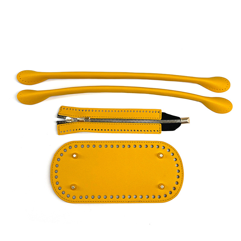 Spot wholesale manual DIY Bag weave Material package 22*10CM Underwrite zipper Shoulder strap combination Three