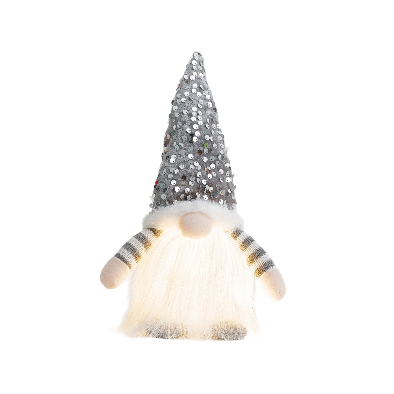 Navidad transfronteriza muñeca sin rostro decoración gorra de sequillas puede brillar adornos encantadores enanos Rudolf