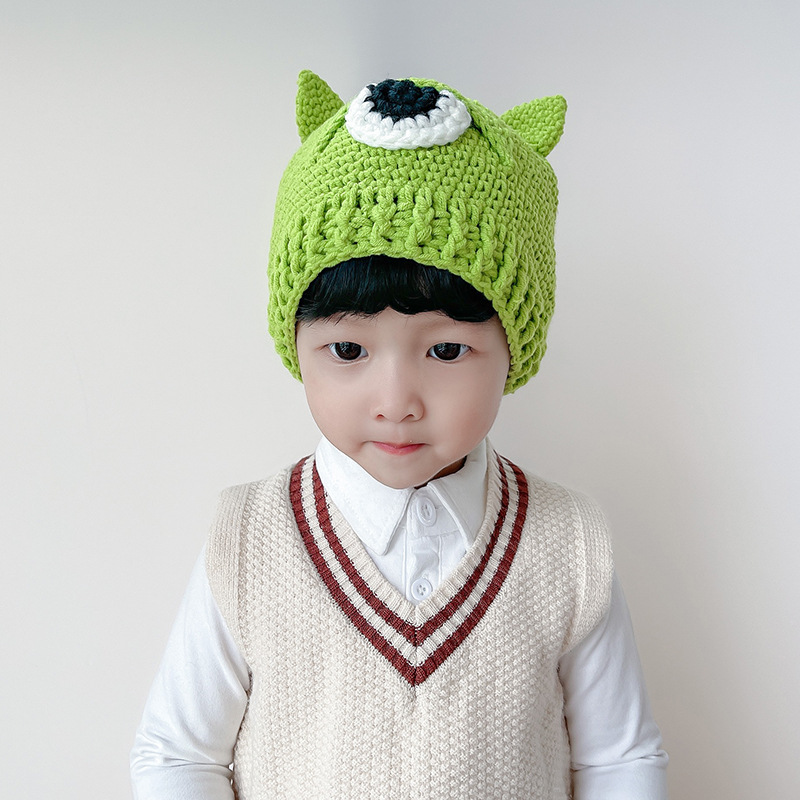 Children Unisex Cute Cartoon Braid Wool Cap display picture 1