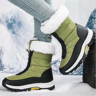 2024 Autumn and Winter Explosions Snow Boots fleece-lined Thickened Waterproof Non-slip Thick Bottom Northeast Cotton Warm Casual Women's Shoes