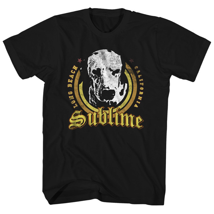 Summer Sublime Lou Dog Rock Dog Illustration Retro Men's Short-sleeved T-shirt