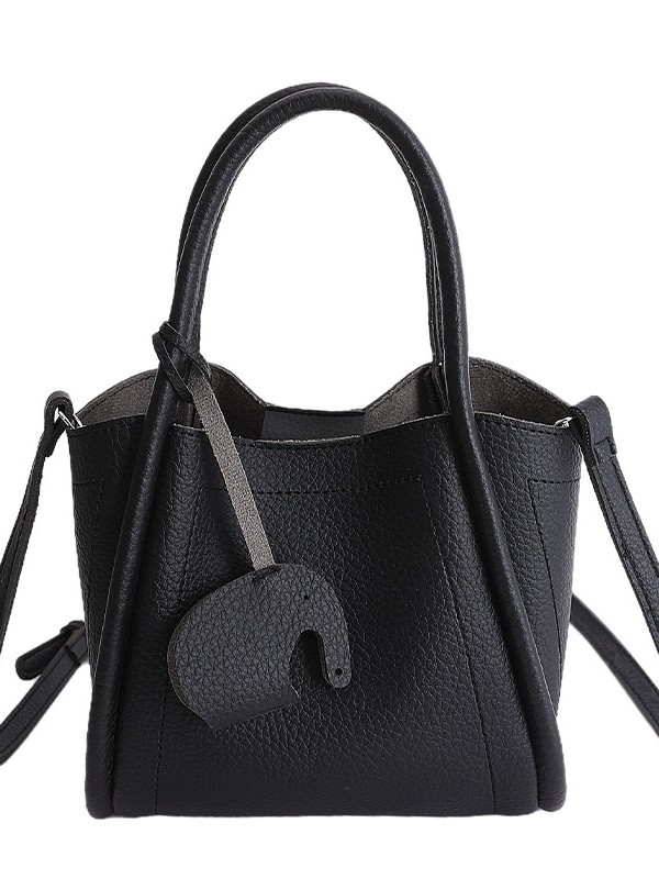 Bolso para mujeres 2026 nuevo estilo de moda bolso de cubo portátil de alta calidad lichi patrón popular lujo ligero mochila casual