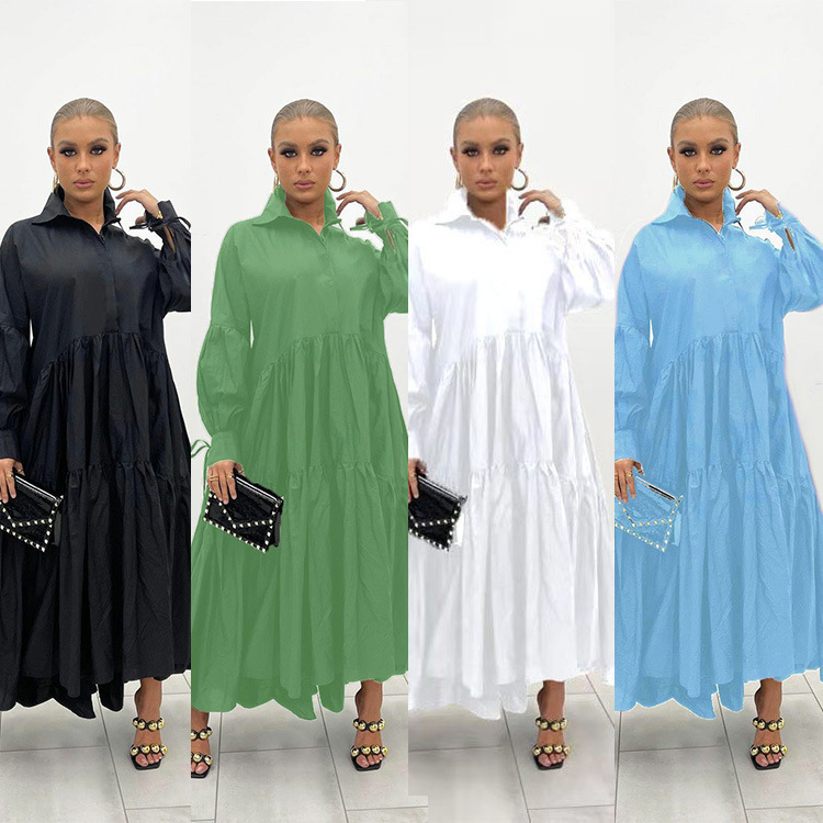 Autumn Women's Clothing 2025 New European and American Retro First Love Skirt Loose Slimming French Lazy Style Shirt Dress