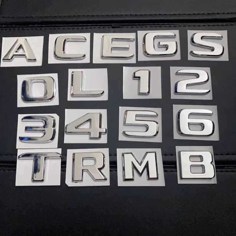 メルセデスベンツのオリジナルカーロゴの改造EクラスCクラスC260L/E300L/GLC/AMG英数字リアロゴに適しています。|undefined