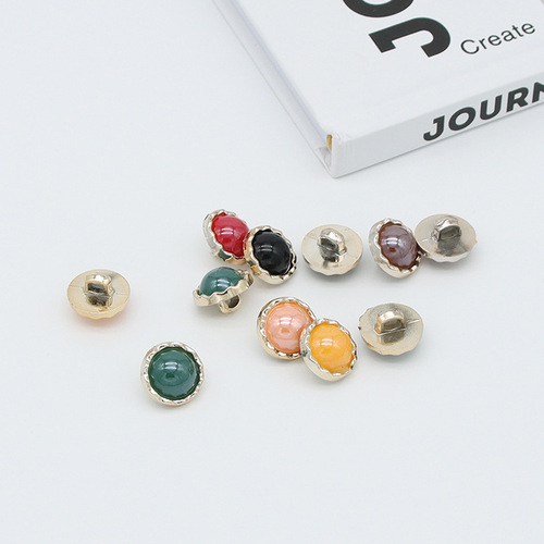 UDUO STUDIO electroplated plastic button shirt cardigan chiffon buttons decorative accessories black small buttons