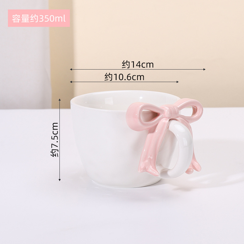 Explosiones transfronterizas de arco taza de cerámica pintada a mano taza de café plato conjunto de alto valor ins viento taza de leche