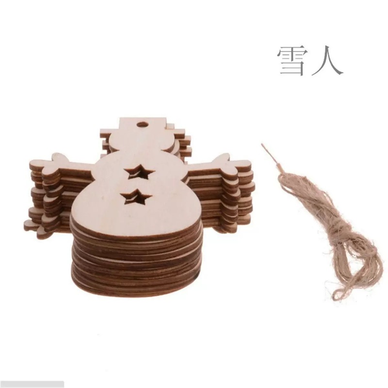 圣诞工艺品创意圣诞树挂件雕刻木头节日派对装饰吊牌家居装饰道具|undefined