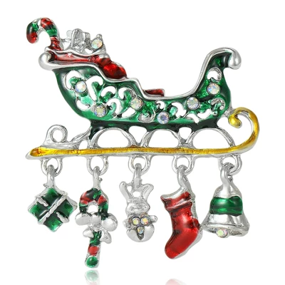 Sleigh Car Brooch, Holiday – Yaxa sancaqları