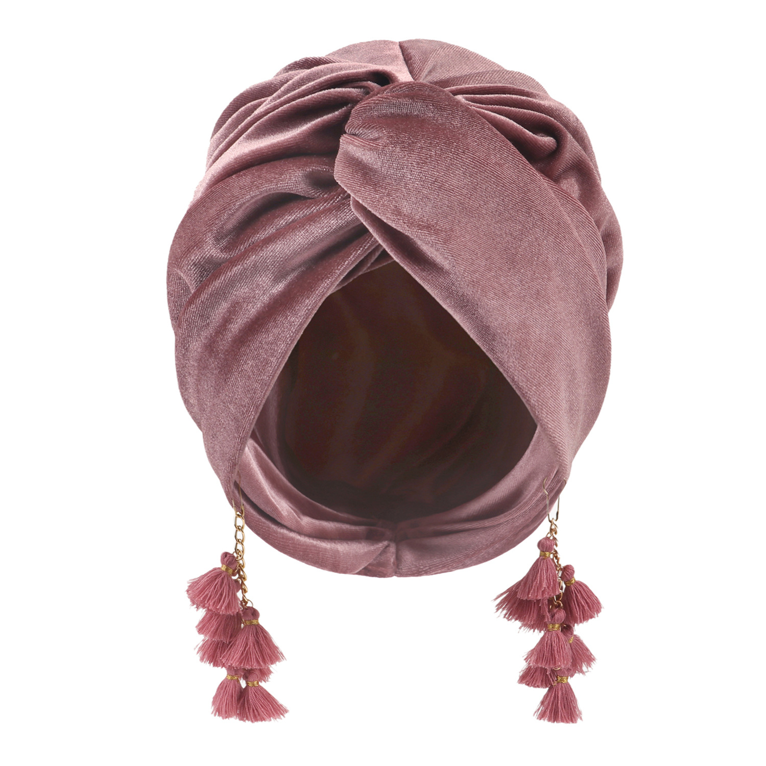 Spring New Women's Headscarf Hat European And American Retro Fashion Fringed Headhat Bohemian Cross Pullover Hat_voghion.com