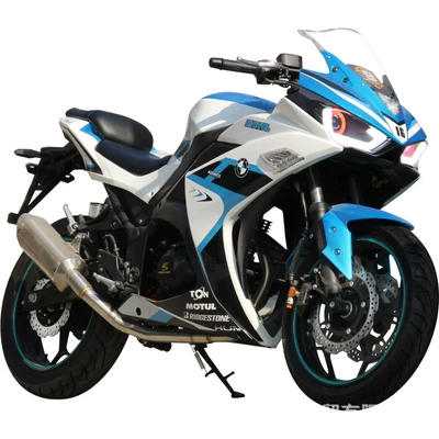 Elektrikli motosikletlər: National Four EFI V6 - light-blue-points-to-black-r3-200cc-single-cylinder-air-cooled-engine-gps-positioning-mobile-phone-bracket-licensing-procedures