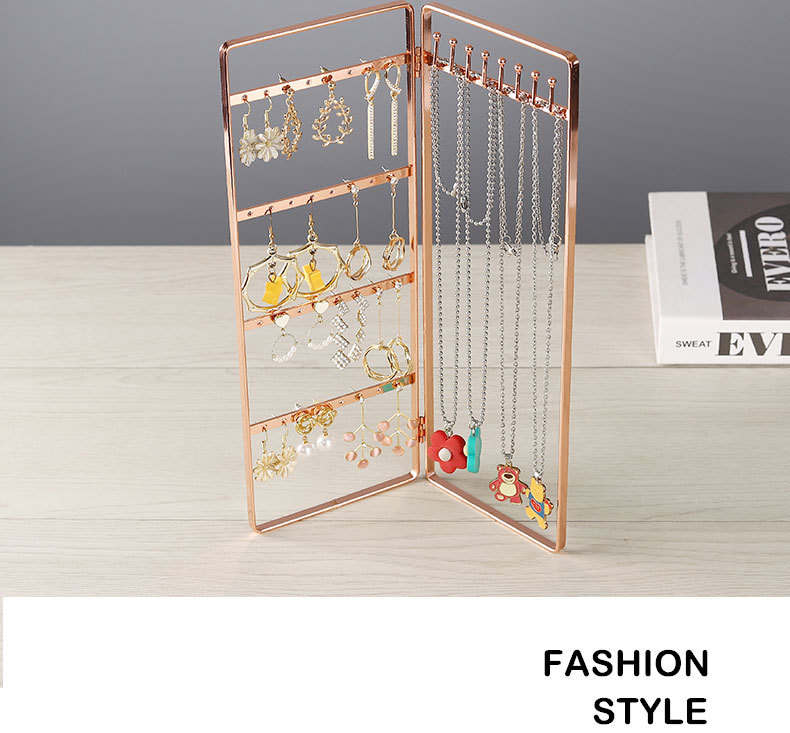 Solid Color Pattern Simple Style Solid Color Metal Jewelry Display Jewelry Rack
