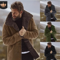 Áo khoác thời trang mẫu mới mùa đông Áo Khoác Cardigan cúc dày giữ ấm áo khoác dài tay áo khoác nam dáng dài vừa