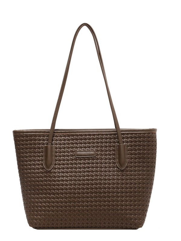 Bolsos de alta calidad de gran capacidad para mujer 2025 nuevo bolso tejido de moda transfronterizo bolso de mano simple de un solo hombro