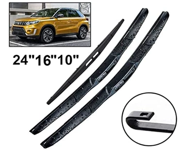 Suitable for Suzuki Vitra Suzuki Vitara MK4 2015-2020 front and rear wiper wiper blades (Wiper) - suzuki-vitara-mk4-2015-2020-24inch-16inch-10inch