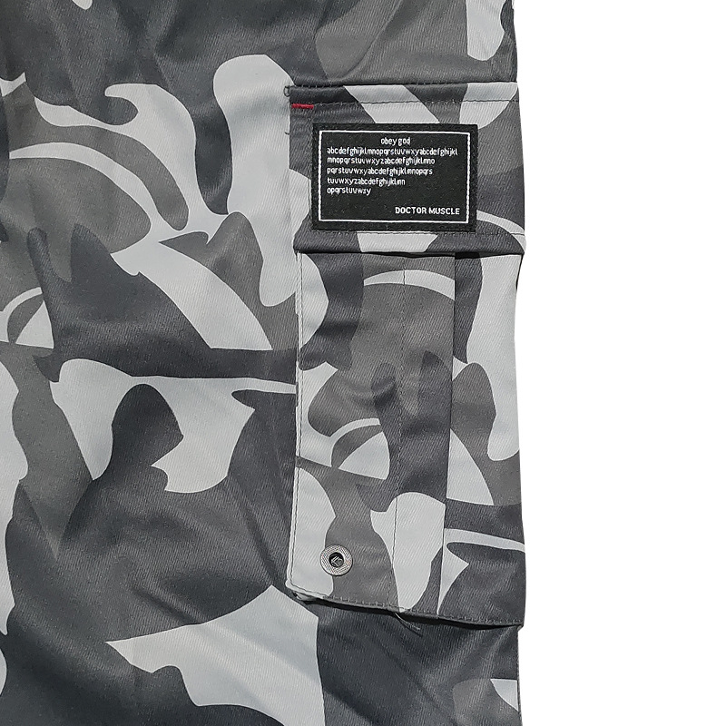 Herrenbekleidung Gewebte Stoffhose mit Kordelzug und mehreren Taschen, einfarbig, lässige Arbeitshose_voghion.com