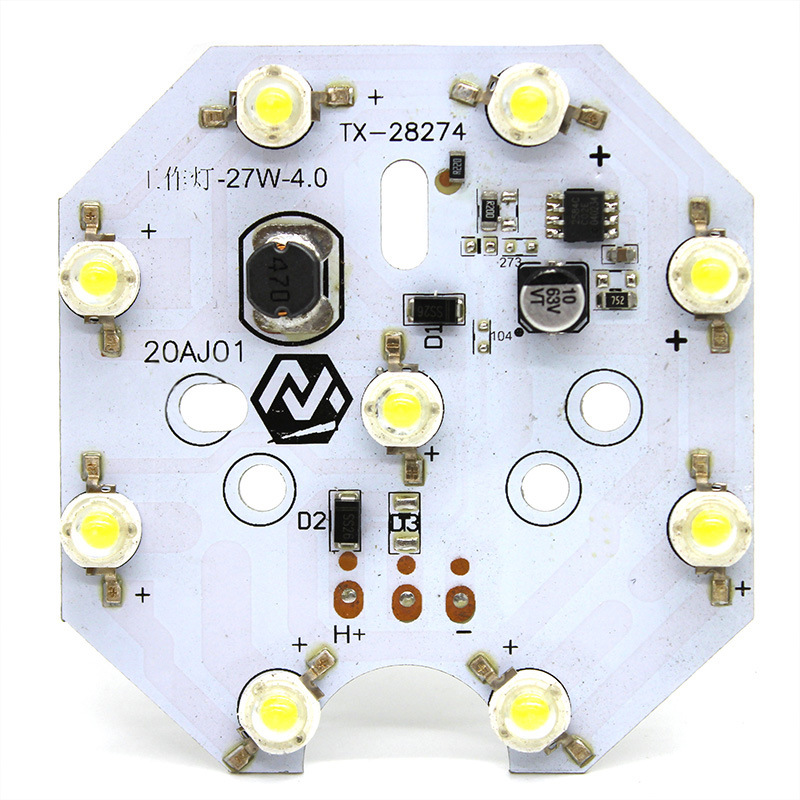 LED27W 자동차 작동 램프 PCBA 계획 개발 및 처리 PCB 보드 SMT 패치 단면 알루미늄 기반 반제품