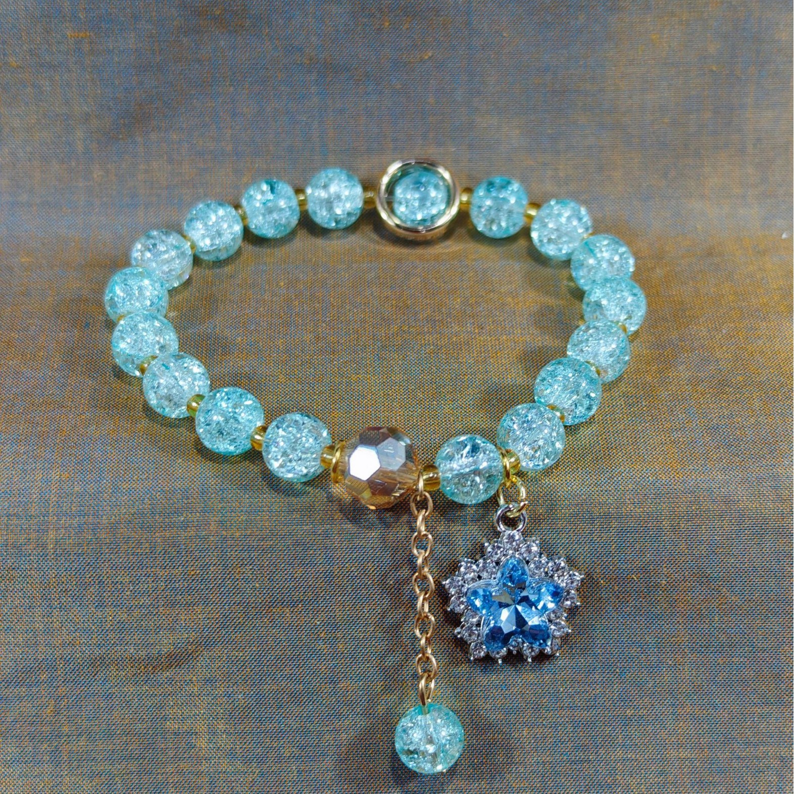 Las celebridades de Internet retro transfronterizas suelen ser todo-fósforo pulsera elástica de estilo ins simple pulsera de moda de lujo ligero, joyería de temperamento