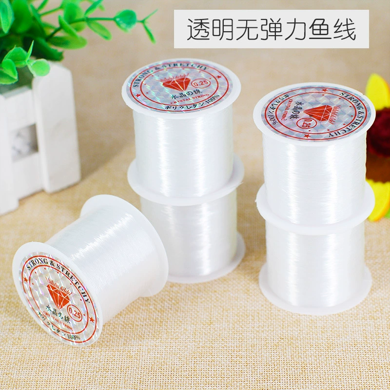 Хрустальная нить неэластичная рыболовная нить DIY ручной работы из бисера веревка обмотка кольцо нить нейлоновая прозрачная рыболовная нить