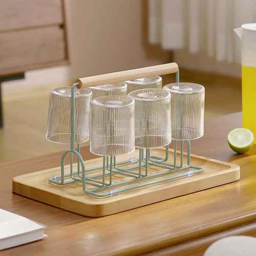 Japanese iron cup rack drain storage rack household coffee table upside down rack tea cup glass cup placement rack