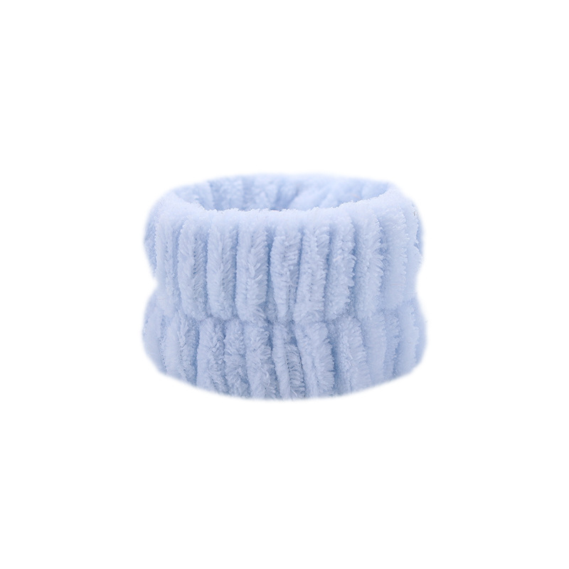 Transfronterizo estilo coreano color puro coral vellón lavado de cara correa de muñeca deportes pulsera banda de pelo impermeable Lavado de Manos correa de muñeca fabricante