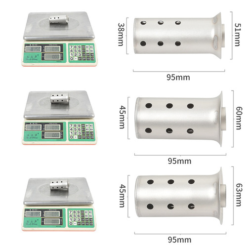 Motorcycle modified exhaust pipe barrel hexagonal interface silencer plug back pressure core sound reduction 51 60 caliber silencer