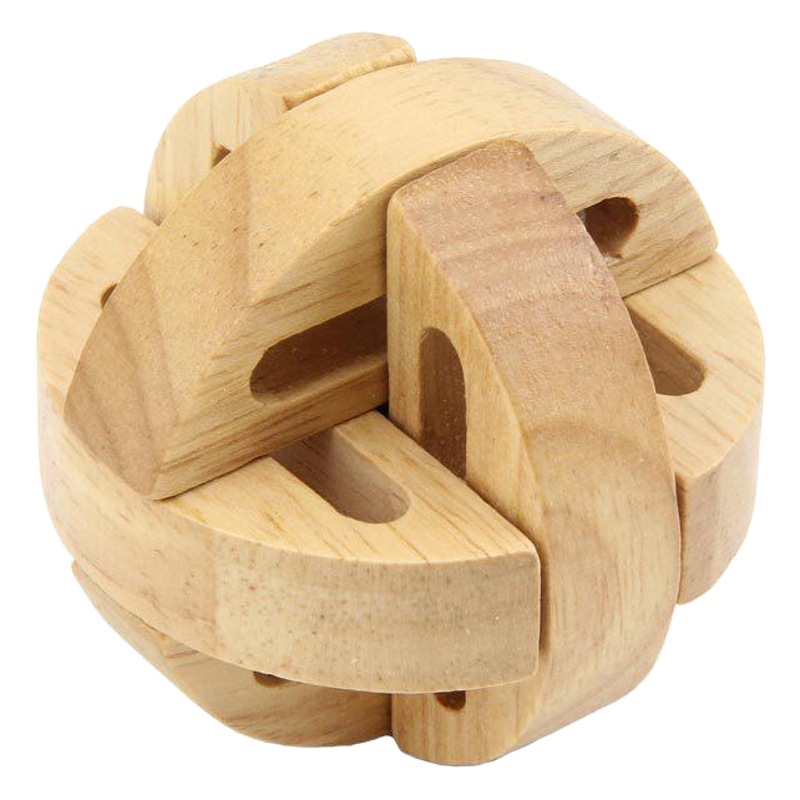 Cerradura de Kongming de juguete de madera para niños Cerradura de Kongming Cerradura de Luban Juego completo de embutir clásica de juguete de madera Cerradura de Kongming