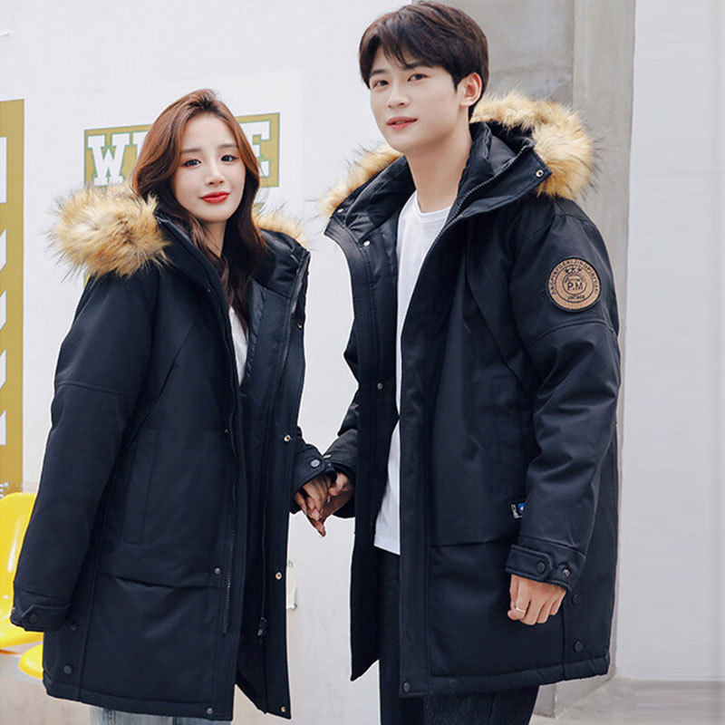 Chaqueta de plumón al por mayor para hombres y mujeres mismo invierno abrigo a prueba de frío pato blanco abajo Chaqueta ligera de estilo coreano chaqueta de plumón al por mayor