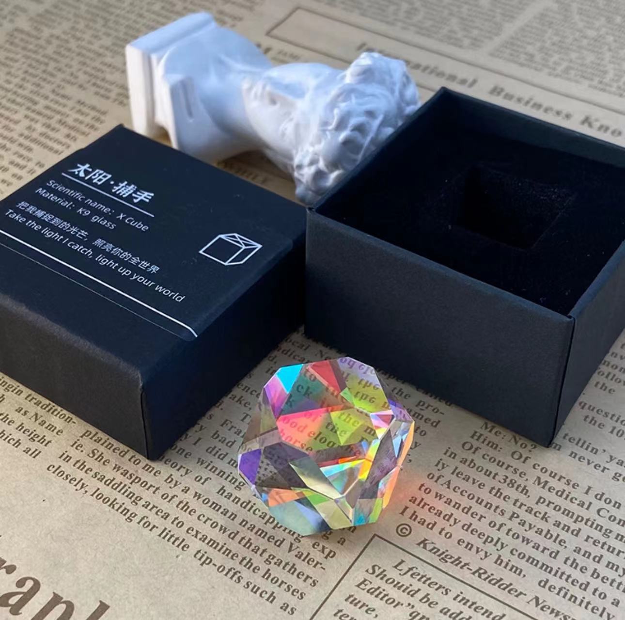 Sun Catcher combinación de colores Prisma Cubo Luz colorido refracción galvanoplastia decoración escritorio sol mujer regalo cumpleaños