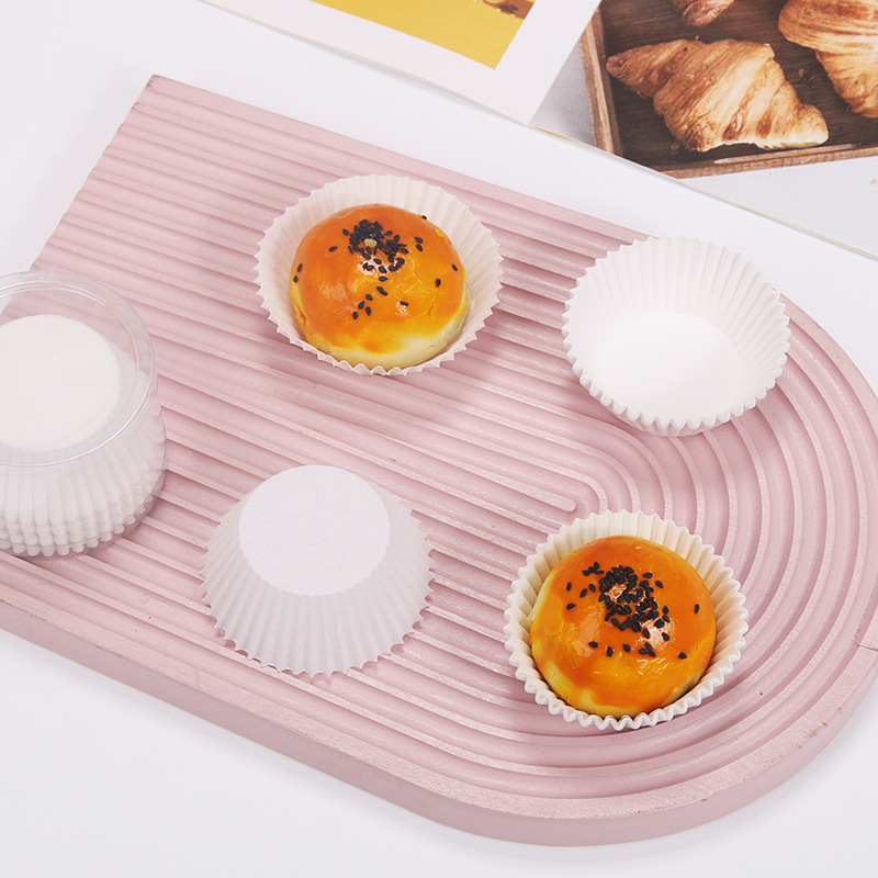 Papel redondo blanco de nieve niang soporte de pastel de luna de alta temperatura huevo soporte de base de pastel de luna a prueba de agua a prueba de aceite galletas soporte de grupo verde