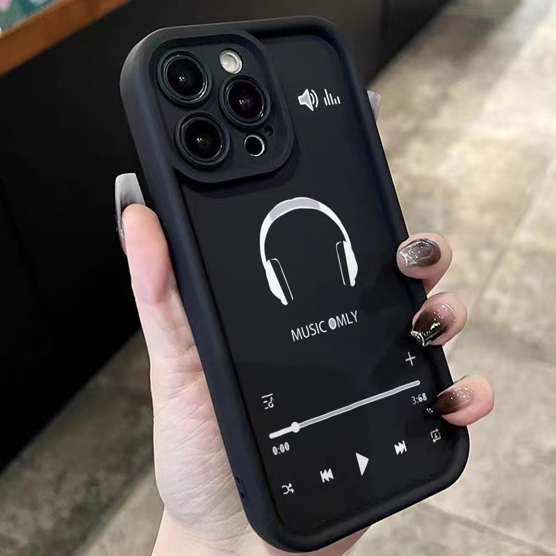 Music Interface Is Suitable for Apple 16Pro Phone Case, Iphone15Plus, Stylish 14Pro Earphones, 13 New Model, 17