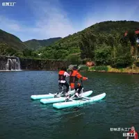 Водный электрический педальный велосипед, двойная надувная лодка, велосипед для дома, достопримечательностей, горного туризма, кемпинга и путешествий