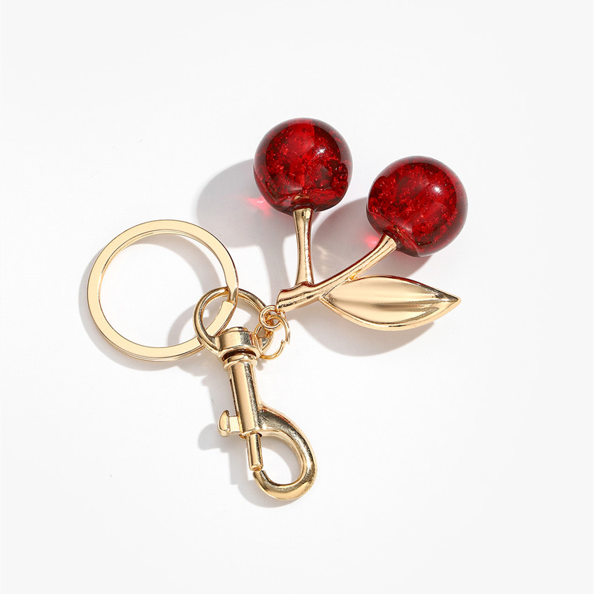 30g Weight Keychain Classification 1 Piece Quantity Casual, Daily Occasion Alloy, Resin Material Cherry Pattern Unisex Gender Sweet Style Sweet Cherry Alloy Resin Unisex Keychain 6
