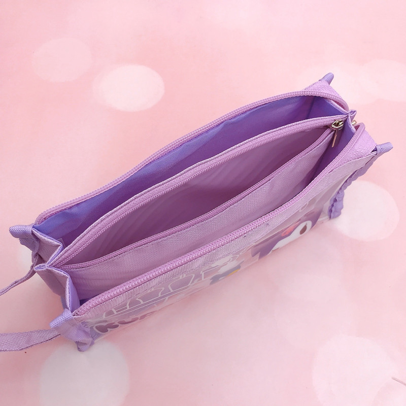 캐릭터 PVC 더블 지퍼 필통 심플 휴대용 펜 수납 파우치 KT-026
