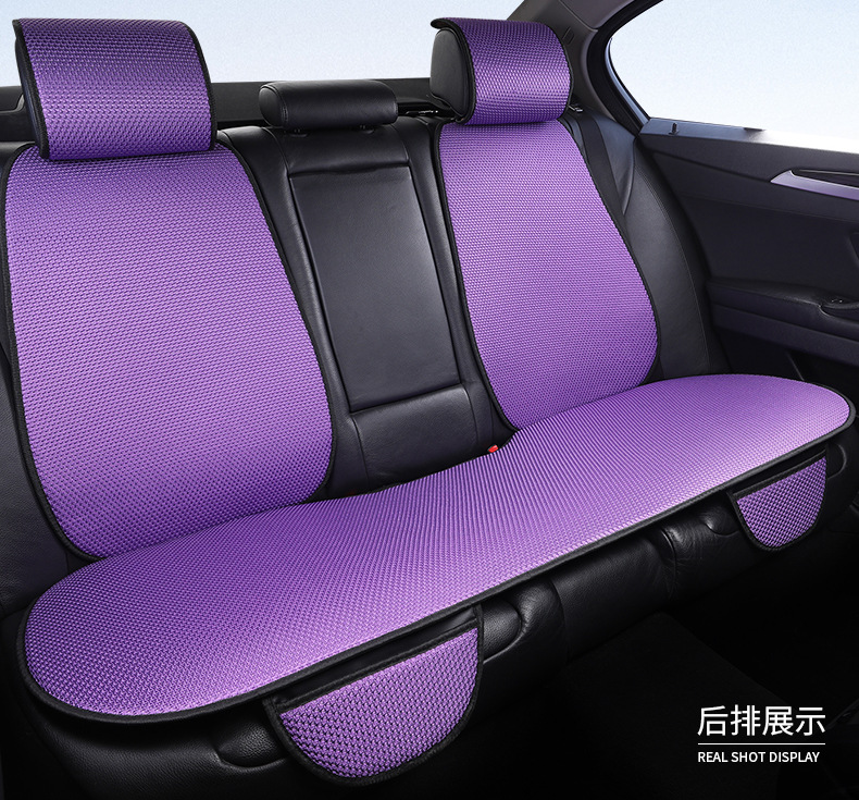 Factory Wholesale Car Seat Cushion Breathable Ice Silk Cooling Pad Seat Cushion Butt Pad Cover for Long Sitting Interior Comfort Cotton Linen Heat Insulation