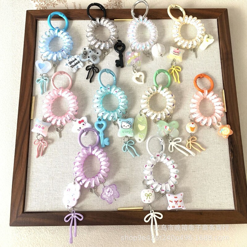 F Fresh Hair Tie Pendant Keychain Phone Chain Cartoon Resin Ornament Cute Bag Pendant Accessories for Girls F Fresh Hair Tie Pendant Keychain Phone Chain Cartoon Resin Ornament Cute Bag Pendant Accessories for Girls