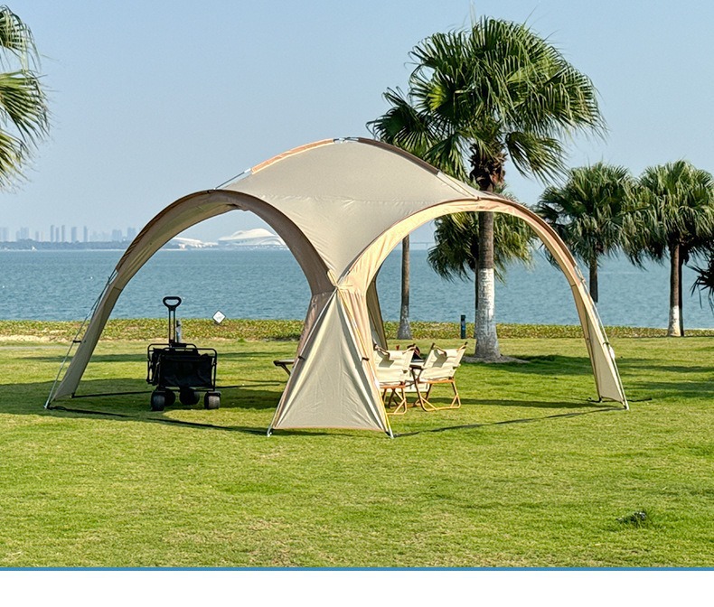 Dome Canopy Tent Outdoor Dome Door Curtain Yurt Windproof and Rainproof Awning Camp Large Tent