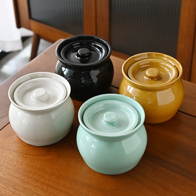 Керамическая кастрюля с крышкой для тушения супа Журацу, приготовления яиц на пару и супа, подходит для закусок Шаксиан.