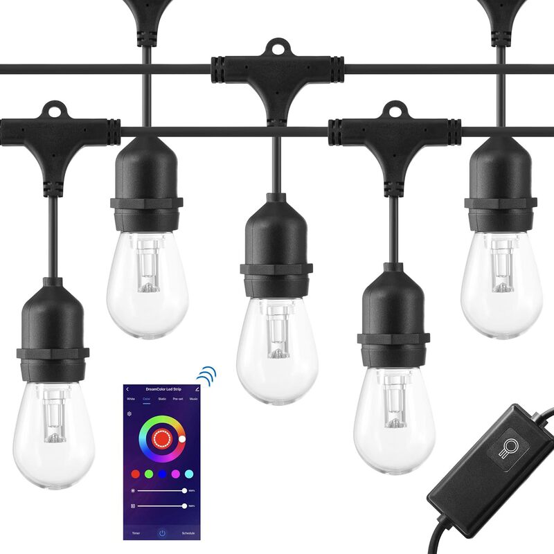 Outdoor waterproof courtyard intelligent s14 bulb lamp external led bulb lamp chain external color lamp graffiti lamp string