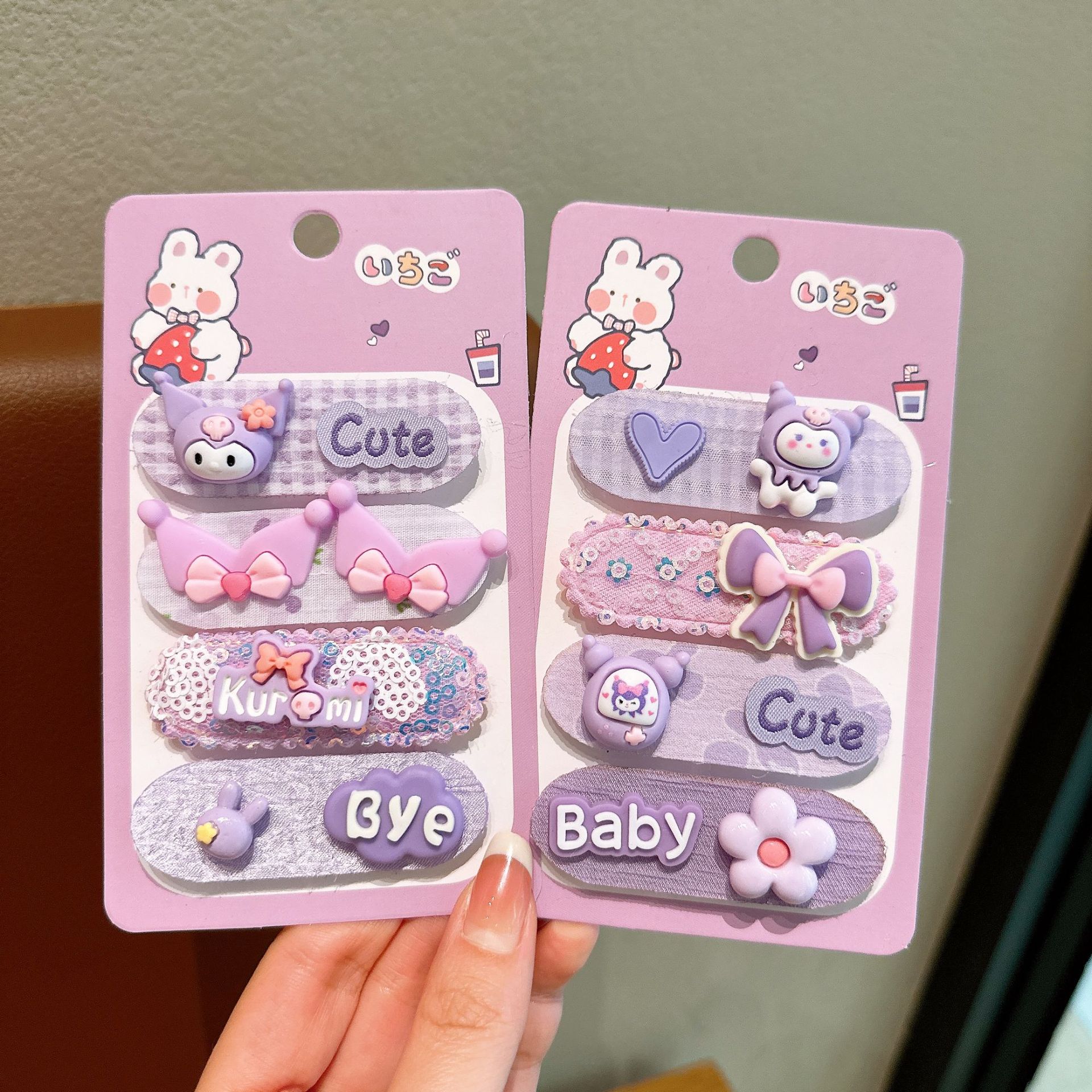 Niños nuevos velcro lindos dibujos animados Sanliou publica Koolomi chica detrás de la cabeza para terminar el pelo