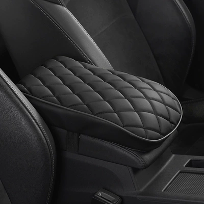 Memory foam rebound car center armrest box cushion cover car height four seasons universal car interior modification (Armrest box) - black