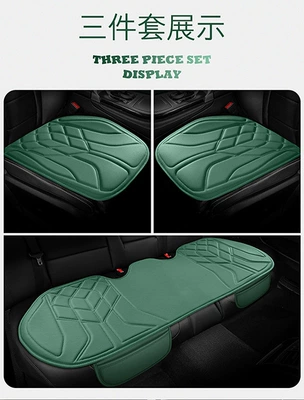 Seat cushion, seat cover — Small Waist Split One-Piece Four-Season - three-piece-set-olive-green-split-head