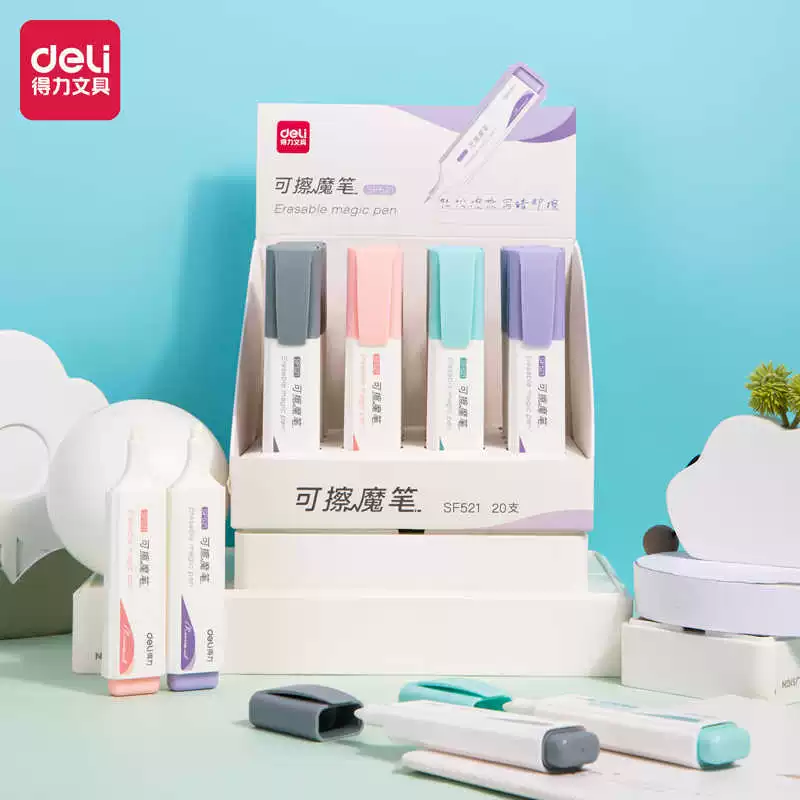 Стираемая волшебная ручка Deli SF521 для офиса и учебы, подходит для практики письма, может исправлять ошибки и стирать письмо с помощью волшебной ручки.